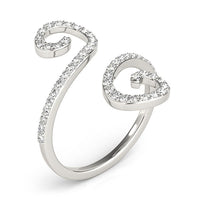 Thumbnail for 14k White Gold Diamond Open Flourish Style Ring (1/2 cttw)