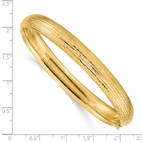 Thumbnail for 14k 5/16 Diamond-cut Fancy Hinged Bangle Bracelet