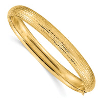 Thumbnail for 14k 5/16 Diamond-cut Fancy Hinged Bangle Bracelet