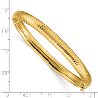 Thumbnail for 14k 4/16 Hammered Fancy Hinged Bangle Bracelet