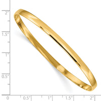 Thumbnail for 14k 4mm Solid Polished Half-Round Slip-On Bangle