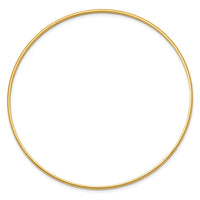 Thumbnail for 14k 2mm Solid Polished Half-Round Slip-On Bangle