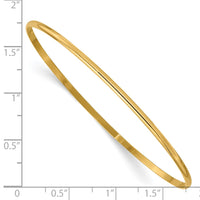 Thumbnail for 14k 2mm Solid Polished Half-Round Slip-On Bangle