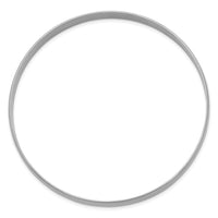 Thumbnail for 14k White Gold 6mm Solid Polished Half-Round Slip-On Bangle