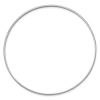 Thumbnail for 14k White Gold 2mm Solid Polished Half-Round Slip-On Bangle