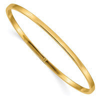 Thumbnail for 14k 3mm Polished Square Tube Slip-on Bangle