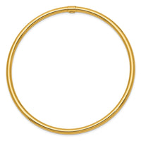Thumbnail for 14k 3mm Polished Round Tube Slip-on Bangle