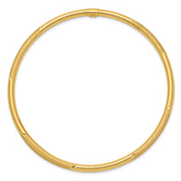 Thumbnail for 14k 3mm Polished and Satin Finish Slip-on Bangle