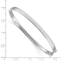 Thumbnail for 14k White Gold 4mm Hinged Bangle