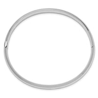 Thumbnail for 14k White Gold High Polished 6.00mm Hinged Bangle