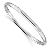 Thumbnail for 14k White Gold High Polished 4.0mm Hinged Bangle