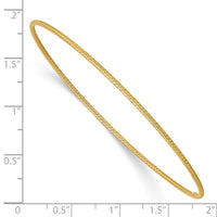 Thumbnail for 14k 1.5mm Textured Slip-on Bangle Bracelet