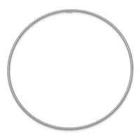 Thumbnail for 14k 1.5mm White Gold Textured Slip-on Bangle Bracelet