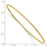 Thumbnail for 14k 1.5mm Diamond-Cut Slip-on Bangle Bracelet