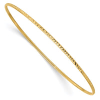 Thumbnail for 14k 1.5mm Diamond-Cut Slip-on Bangle Bracelet