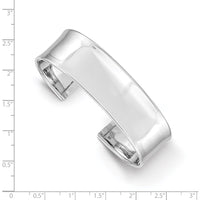 Thumbnail for 14k White Gold 18.5mm Polished Cuff Bangle