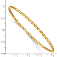 Thumbnail for 14k 2.50mm Twisted Slip-on Bangle