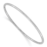 Thumbnail for 14k White Gold 2.5mm Grooved Slip-on Bangle