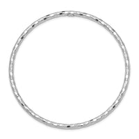 Thumbnail for 14k White Gold Textured Slip-on Bangle Bracelet