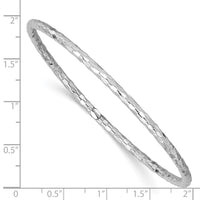 Thumbnail for 14k White Gold Textured Slip-on Bangle Bracelet