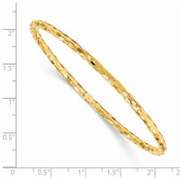 Thumbnail for 14k Polished Textured Slip-on Bangle Bracelet