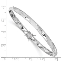Thumbnail for 14k White Gold Polished Satin D/C Flexible Bangle