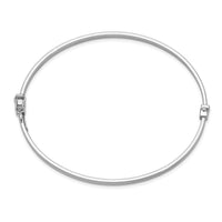 Thumbnail for 14k White Gold Polished Hinged Bangle Bracelet