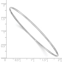 Thumbnail for 14k White Gold 1.5mm Polished Slip-on Bangle Bracelet