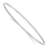 Thumbnail for 14k White Gold 1.5mm Polished Slip-on Bangle Bracelet