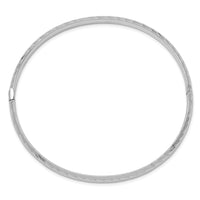 Thumbnail for 14k White Gold 3/16 Textured Hinged Bangle