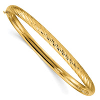 Thumbnail for 14k 3/16 Textured Hinged Bangle