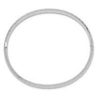 Thumbnail for 14k White Gold 4/16 Textured Hinged Bangle