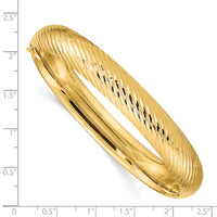 Thumbnail for 14k 7/16 Textured Hinged Bangle