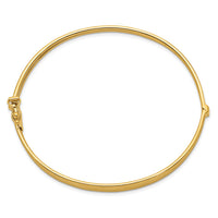 Thumbnail for 14k Satin Finish Graduated Hinged Bangle