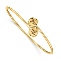 Thumbnail for 14K Polished Love Knot Flexible Bangle