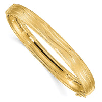 Thumbnail for 14k D/C Textured Hinged Bangle