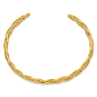 Thumbnail for 14k Polished Woven Cuff Bangle