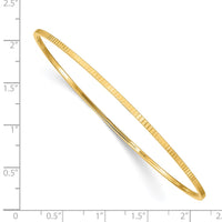 Thumbnail for 14K Textured Polished Slip-On Bangle