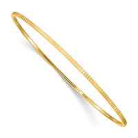 Thumbnail for 14K Textured Polished Slip-On Bangle