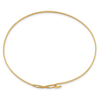 Thumbnail for 14K Brushed and Polished Infinity Heart Flexible Bangle