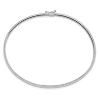 Thumbnail for 14k White Gold Textured Flexible Bangle