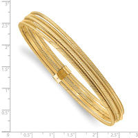 Thumbnail for 14K Polished & Textured Multi Bracelet Bangle