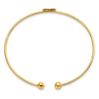 Thumbnail for 14K Polished Heart Flexible Bangle