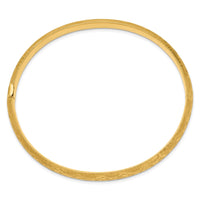 Thumbnail for 14k 4/16 Diamond-cut Fancy Hinged Bangle Bracelet