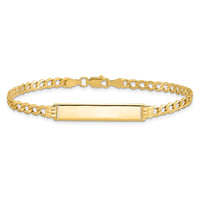 Thumbnail for 14k Semi-Solid Polished Cuban ID Bracelet