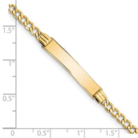 Thumbnail for 14k Semi-Solid Polished Cuban ID Bracelet