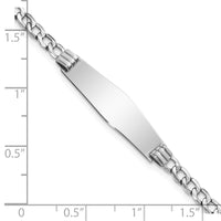 Thumbnail for 14k WG Semi-solid Soft Diamond Shape Cuban Link ID Bracelet