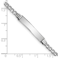 Thumbnail for 14k Semi-Solid Polished Cuban ID Bracelet