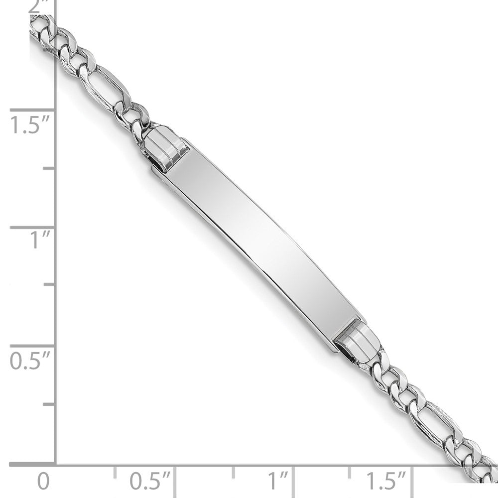14k Semi-solid Polished Figaro Link ID Bracelet