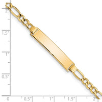 Thumbnail for 14k Semi-solid Figaro ID Bracelet